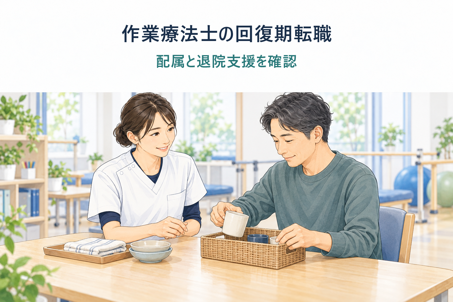 回復期リハ病棟で作業療法士が患者の生活動作を支援する場面